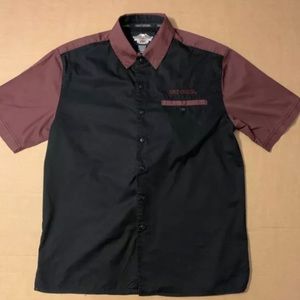 Harley Davidson Mens Short Sleeve Collared Logo M